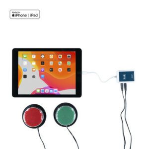 iPad with switch interface and two switches