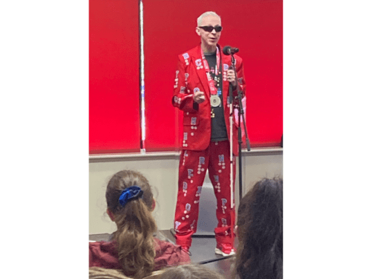 Clarke Reynolds, Braille artist presenting on the main stage