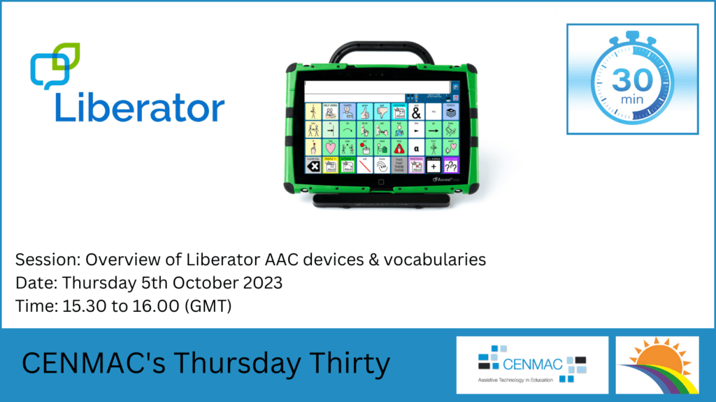 Liberator Session: Overview of Liberator AAC Devices and vocabularies Liberator Session: Overview of Liberator AAC Devices and vocabularies