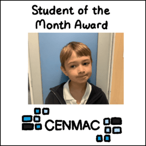 CENMAC's Student of the Month Award Ace at Kidbrooke Park Primary