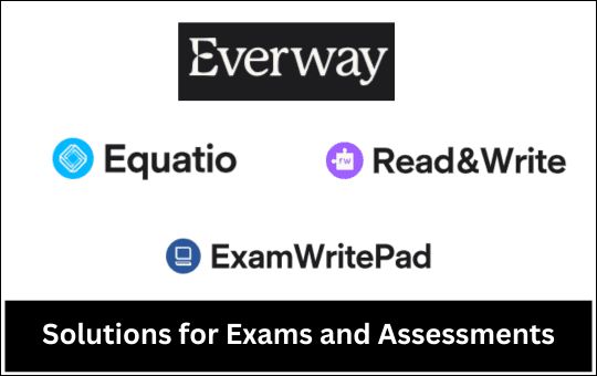 Everyway Solutions for Exams and Assessments including Equatio, Read&Write and ExamWritePad