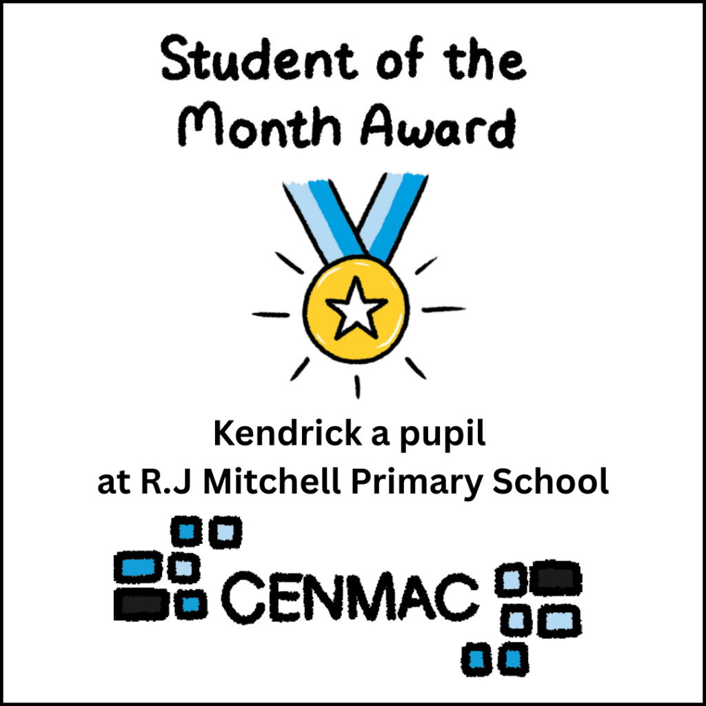 CENMAC's Student of the Month Award Kendrick a pupil at R.J Mitchell Primary School