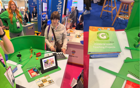 Green screen box in the Creative Hub at BETT UK 2026 Green screen box in the Creative Hub at BETT UK 2026