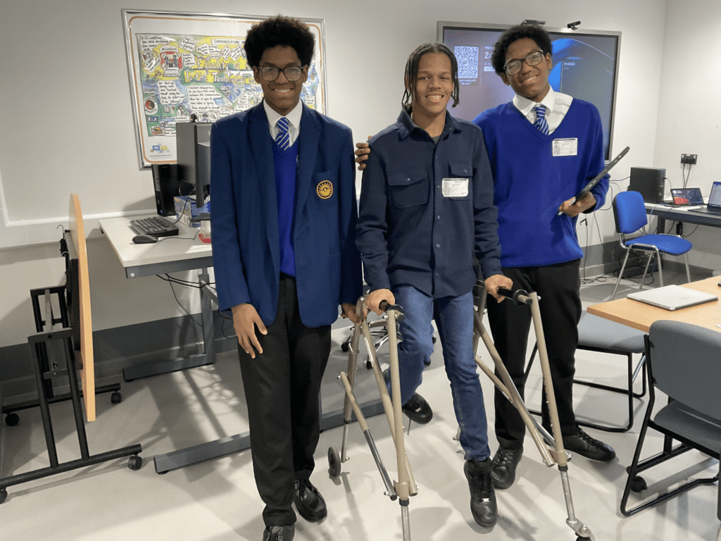 Members of the CENMAC Changmakers Collective - Khamani Edwards, Student Voice Lead (centre) with students Lauris and Lauriel