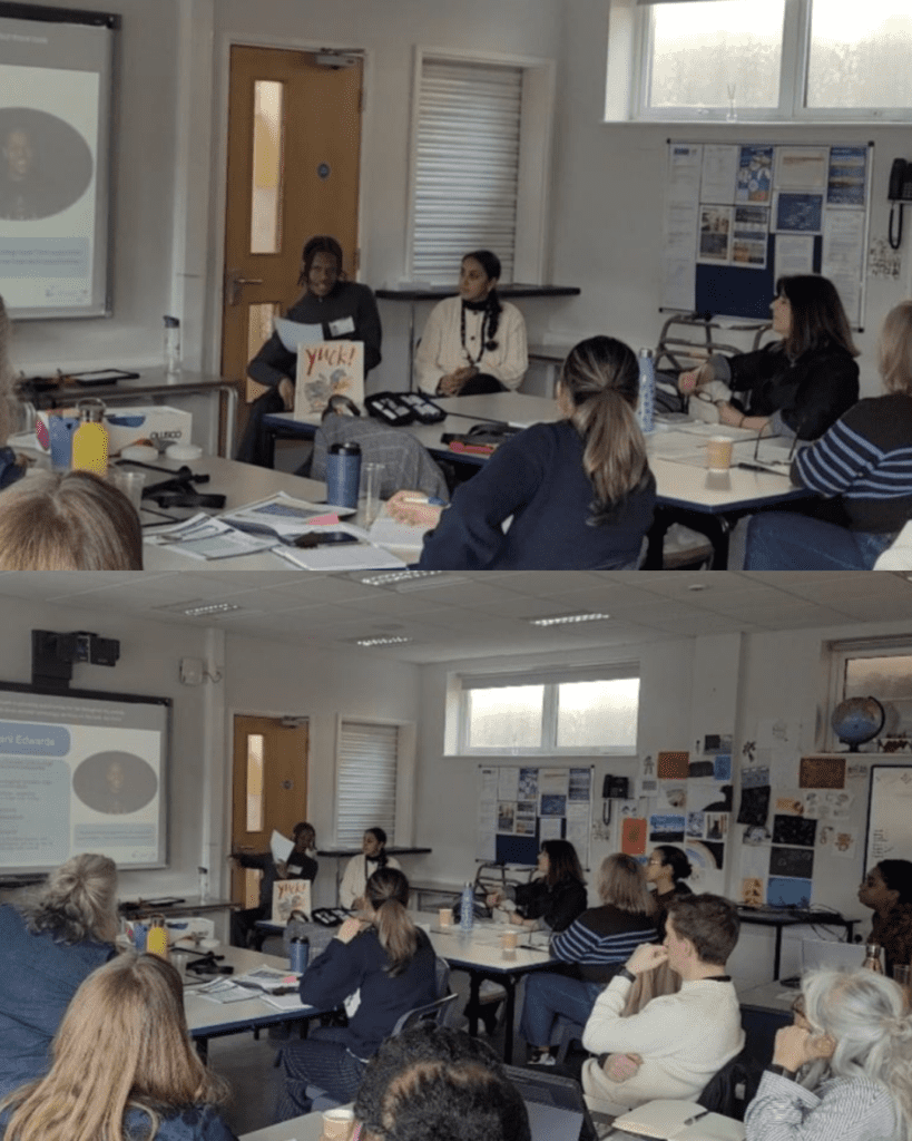 CENMAC's Student Voice Lead Khamani Edwards presenting at a Southwark Primary SENCO's event