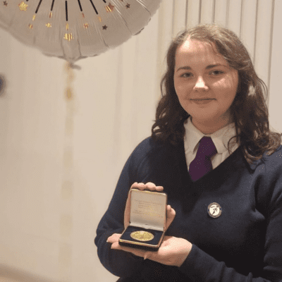 Student Phoebe and her Jack Petchey Award Student Phoebe and her Jack Petchey Award