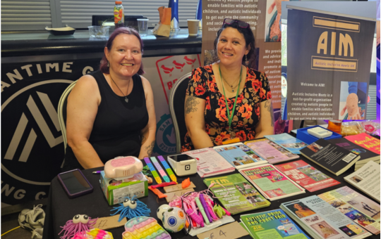 Autistic Inclusive Meets (AIM) display Autistic Inclusive Meets (AIM) display