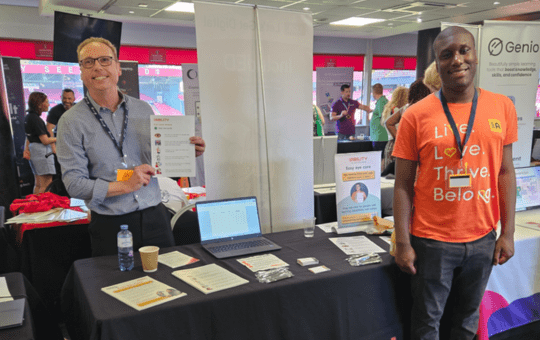 Steve and Lance at the SeeAbility display Steve and Lance at the SeeAbility display