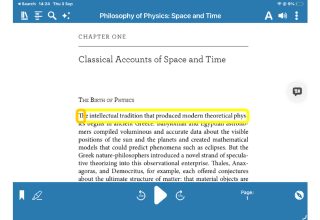 Physics textbook in Dolphin EasyReader Physics textbook in Dolphin EasyReader