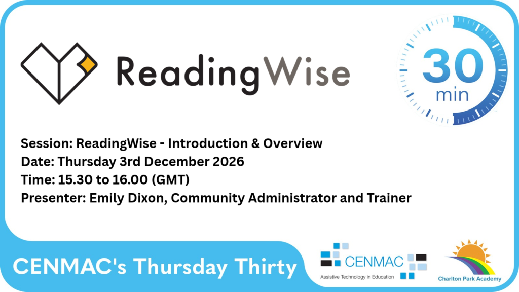 ReadingWise - Introduction & Overview ReadingWise - Introduction & Overview Date: Thursday 3rd December 2026 Time: 15.30 - 16.00 (GMT) Presenter: Emily Dixon, Community Administrator and Trainer
